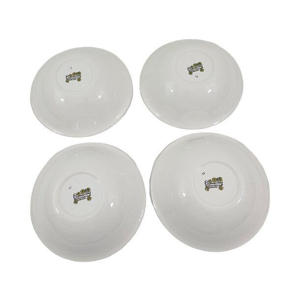 Staffordshire England Summertime Coupe Cereal Salad Soup Bowls – Set of 4 - Picture 2 of 16